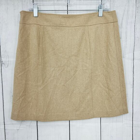 Banana Republic US 10 NWT Womens Cream Wool Cashmere Blend Felted Mini Skirt - Picture 1 of 8
